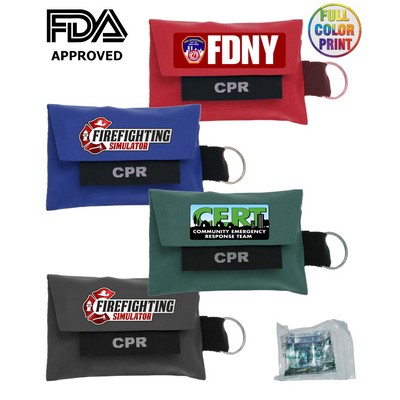 Union Printed - CPR Shield insert in Pouch - Full Color